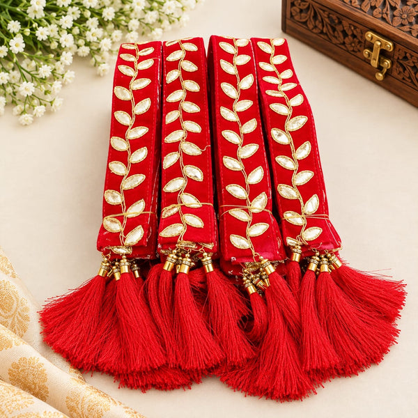 Gota Patti Leaf Design Swagat Mala - Pack of 50