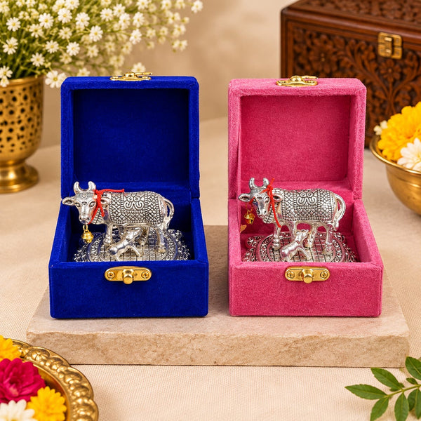 German Silver Kamdhenu Cow
