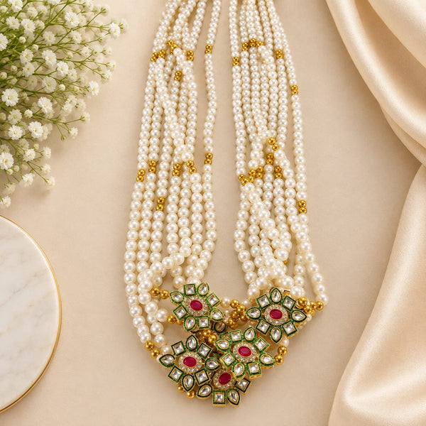 Kundan Pearl Swagat Mala (Pack of 10)
