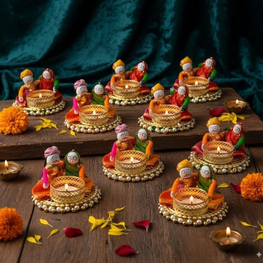 Man Woman Dolls Tealight Holder - Pack of 6