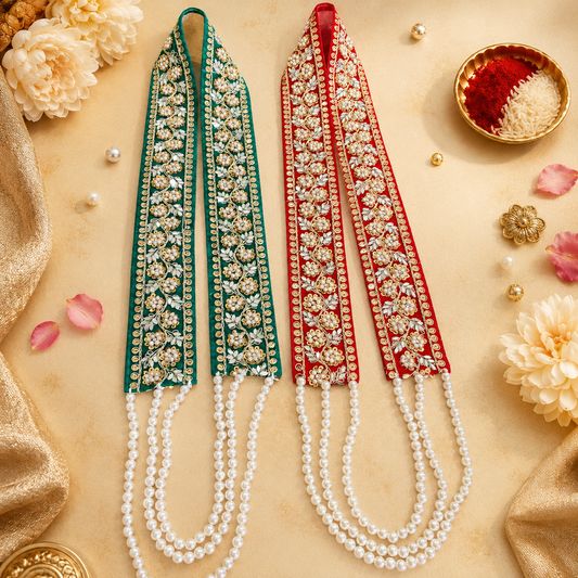 Bel Work With Moti Swagat Mala - Pack of 20