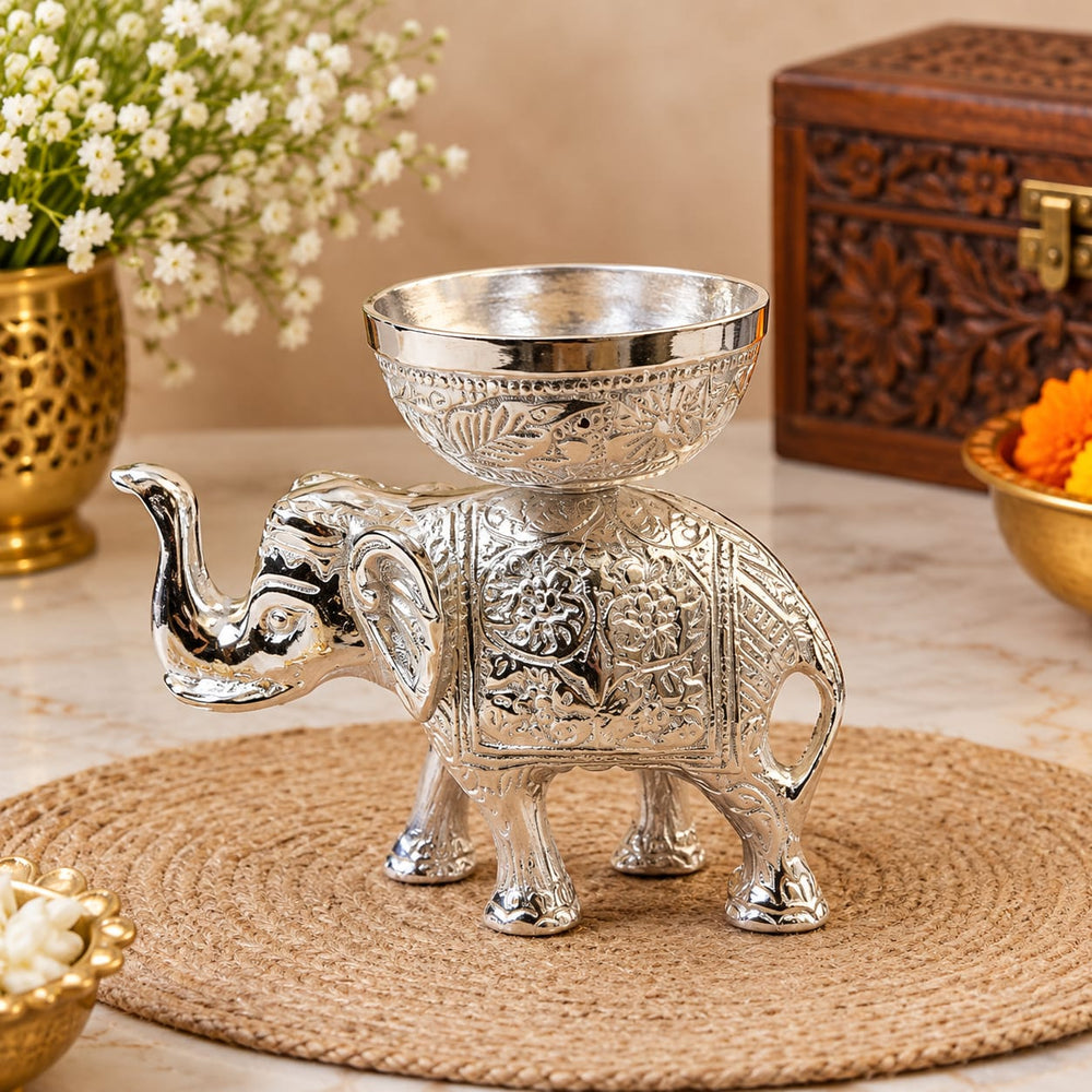 German Silver Bowl on the Elephant