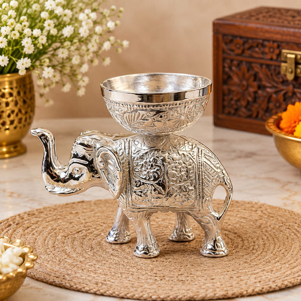 German Silver Bowl on the Elephant