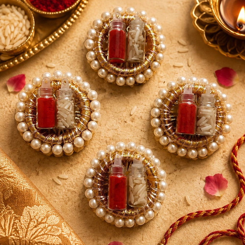 Pearl Beaded Roli Chawal Pack