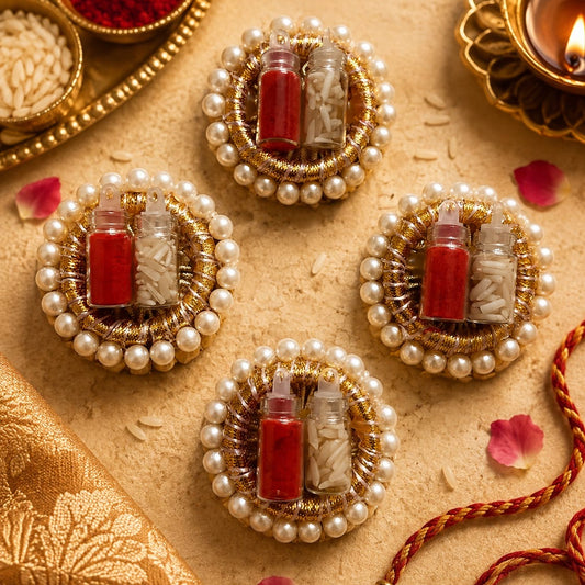 Pearl Beaded Roli Chawal Pack