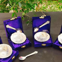 German Silver Bowl Spoon Set