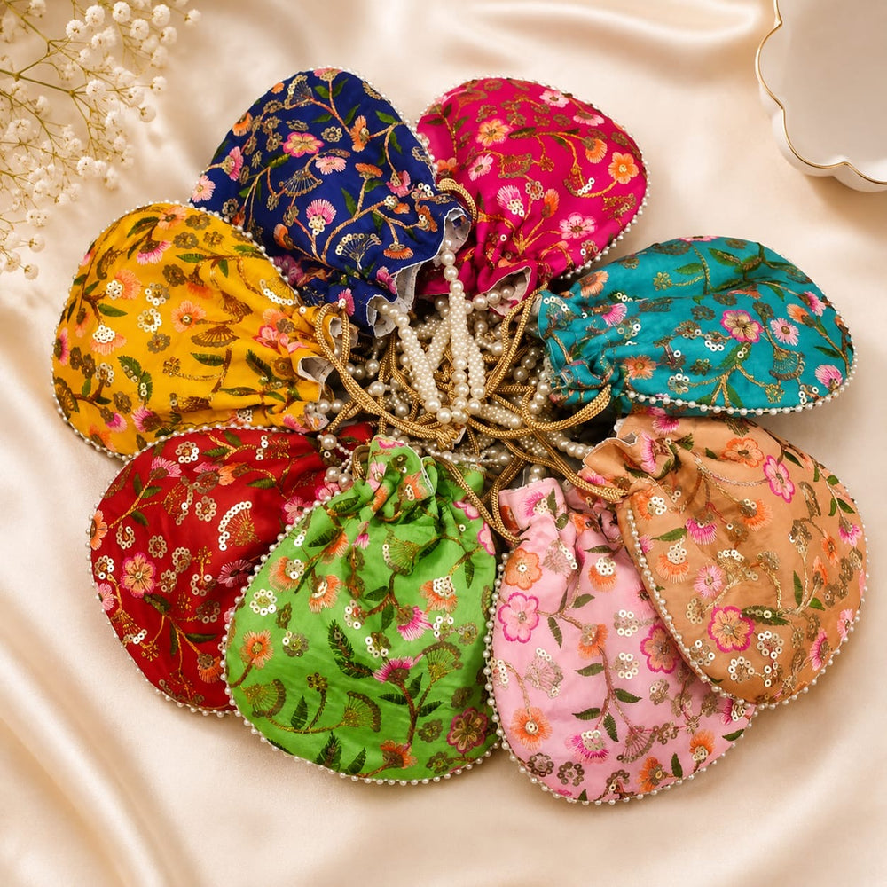 Flower Embroidary Potlis