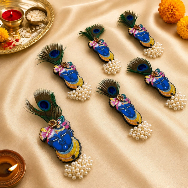 Shreenath ji with Morpankh Brooch - Pack of 50